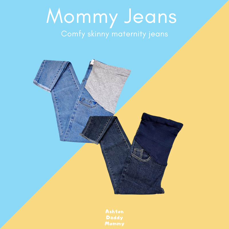 พร้อมส่ง-mommy-jeans-2023-กางเกงยีนส์คนท้อง-กางเกงคนท้อง