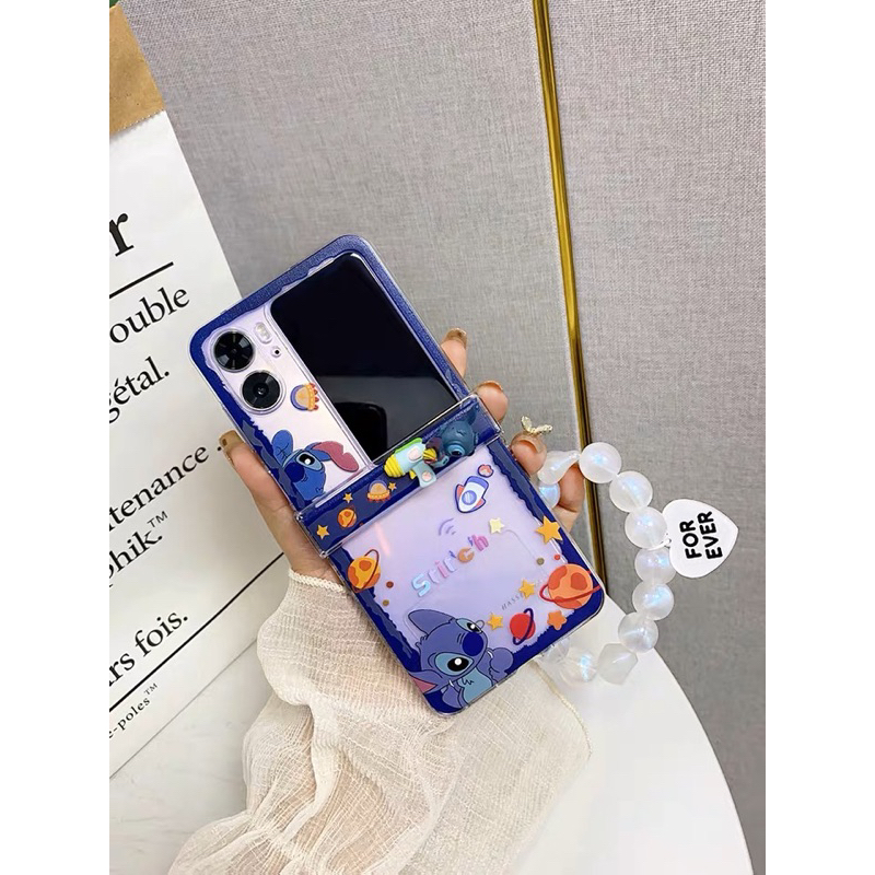 เคส-oppo-find-n2-flip-เคสลายการ์ตูนน่ารัก-มีติด-3d-สายคล้องมือน่ารักมาก