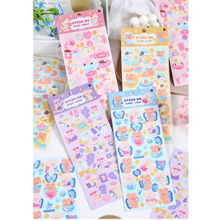 สติ๊กเกอร์ไดคัท น้องหมี กระต่าย น้องแมว cute bear sticker พร้อมส่ง