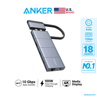 Anker PowerExpand USB-C Hub (9-in-2) HDMI 4K, Data Tranfer 10Gbps, 100W PD , 3.5mm AUX , Ethernet 1Gbps - AK374