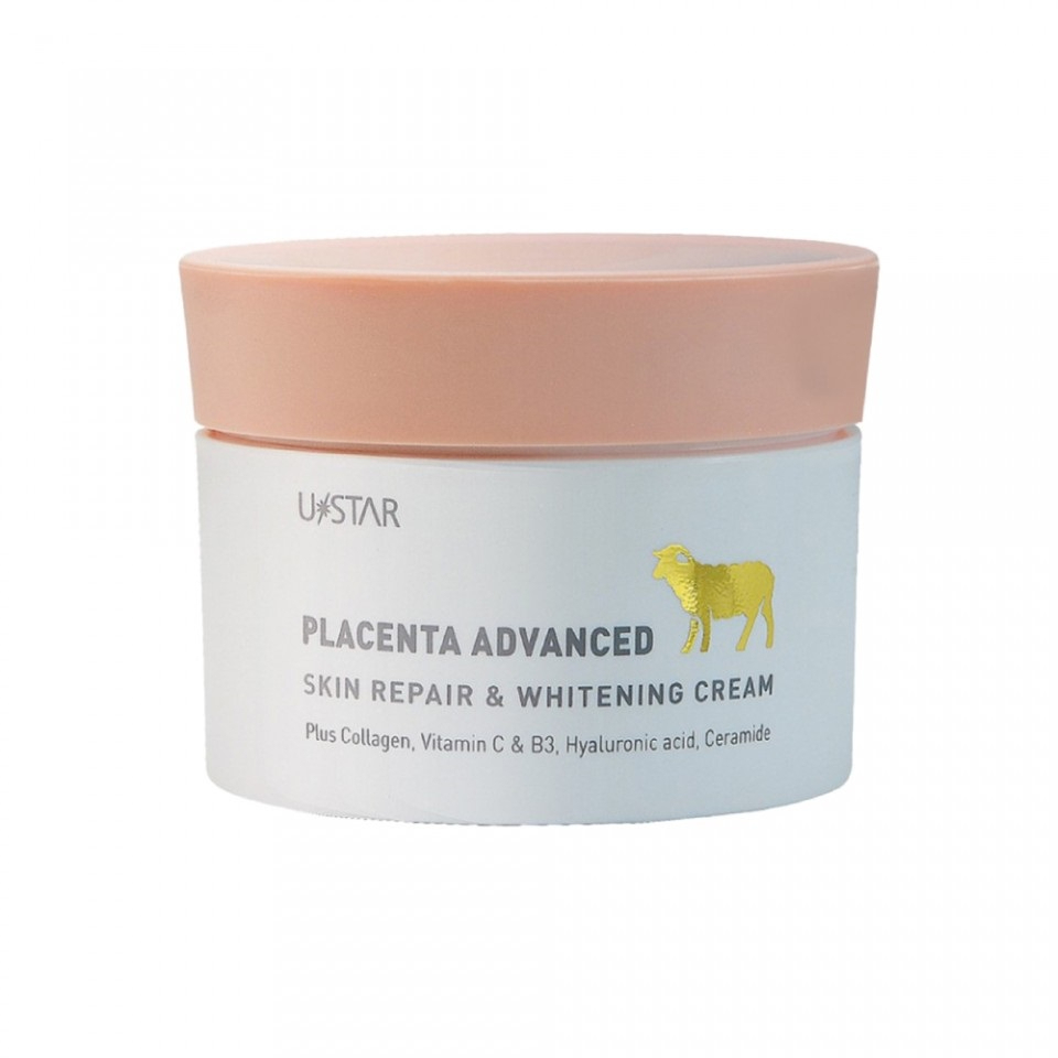 ยูสตาร์-พลาเซนต้า-แอดวานซ์-สกินรีแพร์-amp-ไวท์เทนนิ่ง-ครีม-ustar-placenta-advanced-skin-repair-amp-whitening-cream-100-กรัม