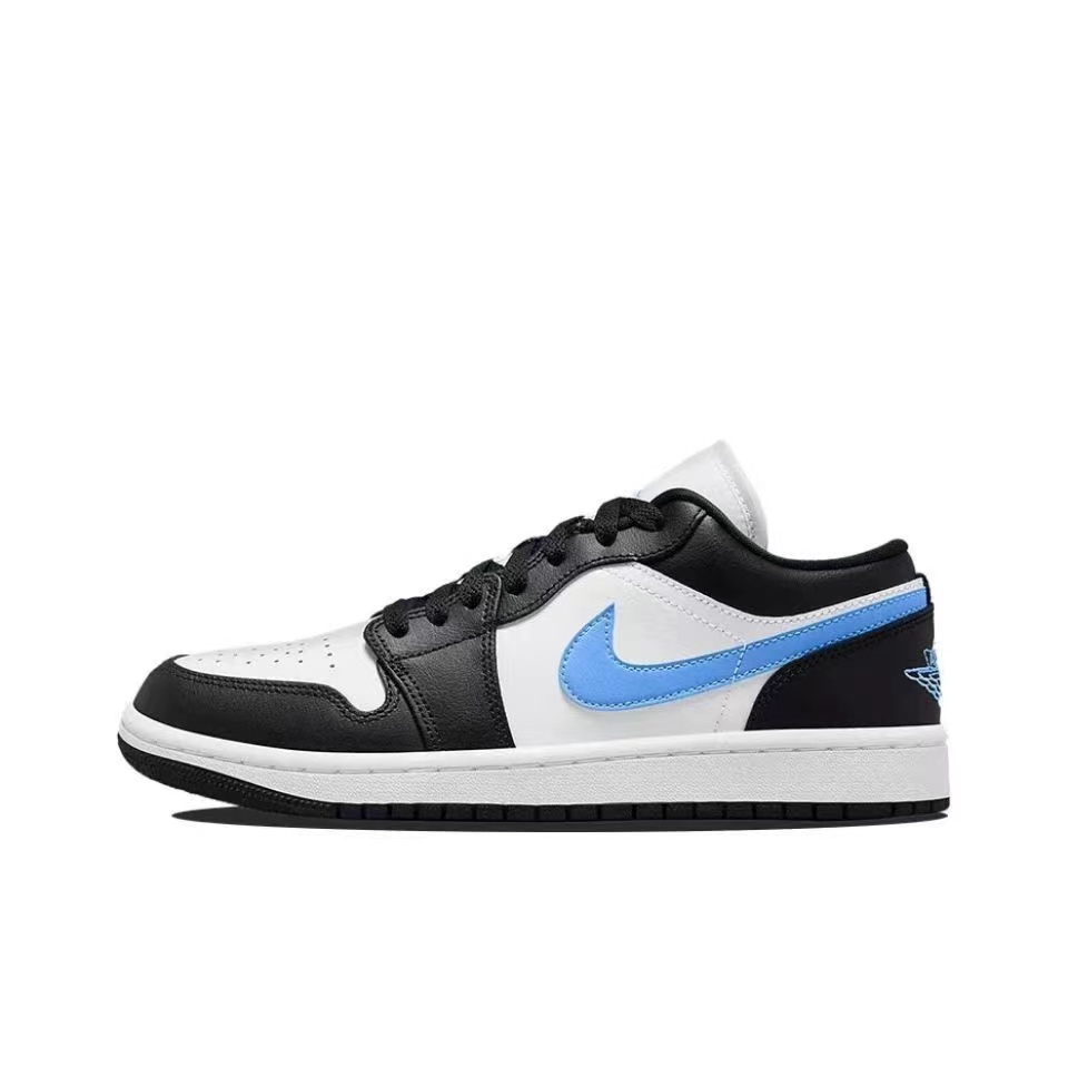 ของแท้100-nike-air-jordan-1-low-black-university-blue