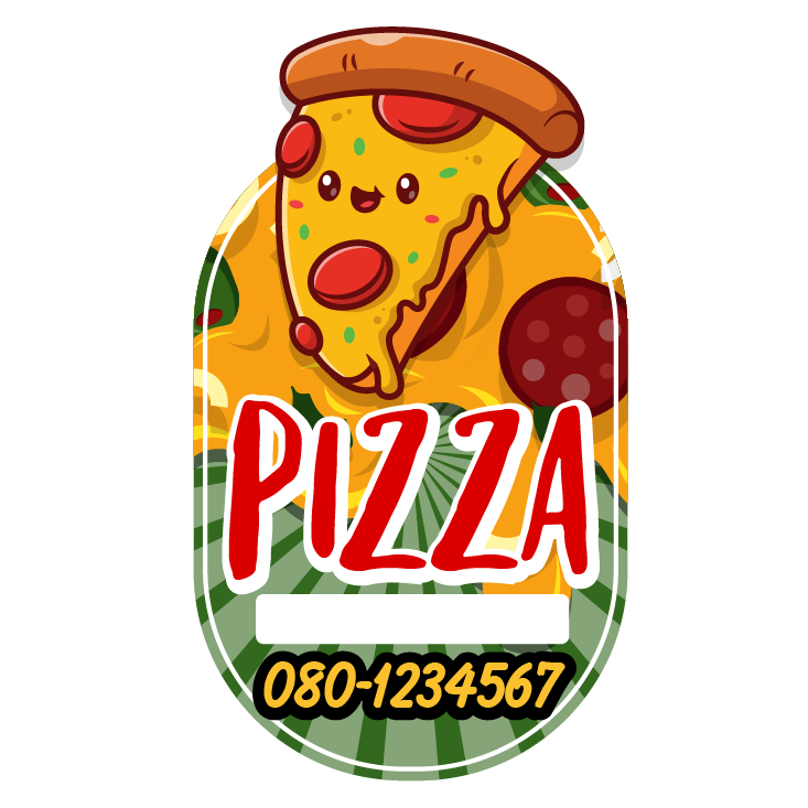 สติ๊กเกอร์ติดสินค้า-สติ๊กเกอร์พิซซ่า-สติ๊กเกอร์ติดกล่องพิซซ่า-pizza01