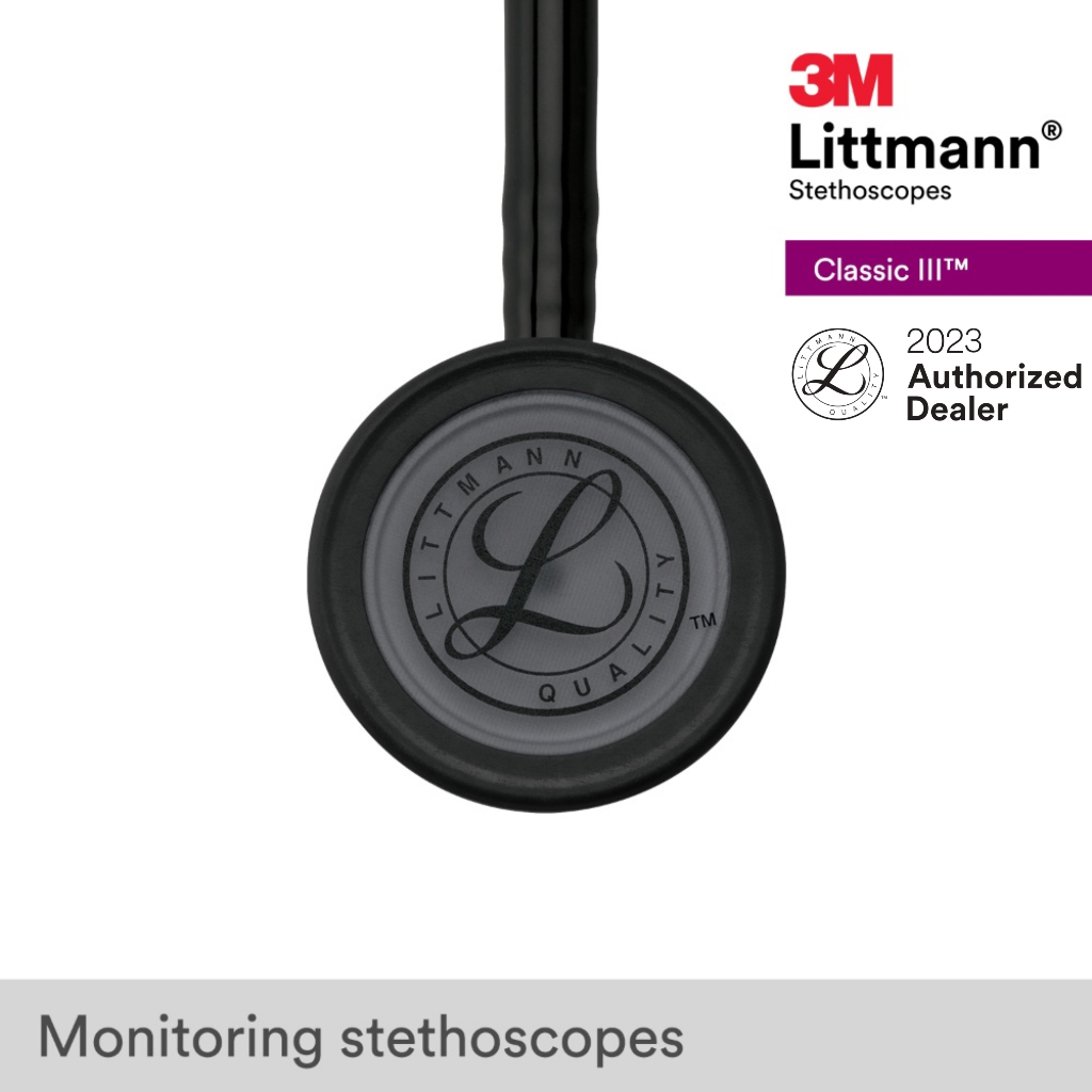 3m-littmann-classic-iii-27-inch-5803-black-tube-black-finish-chestpiece-stainless-stem-amp-eartubes