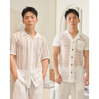 Backtobazix - Mens Beach Summer Shirt เสื้อเชิ้ตฤดูร้อน