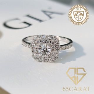 65Carat - แหวนเพชรน้ำ 100 มีใบเซอร์ GIA‼️เพชรแท้รวมเกือบ 1 กะรัต‼️สินค้าราคาพิเศษจากโรงงานผลิตโดยตรง รหัส GIA07