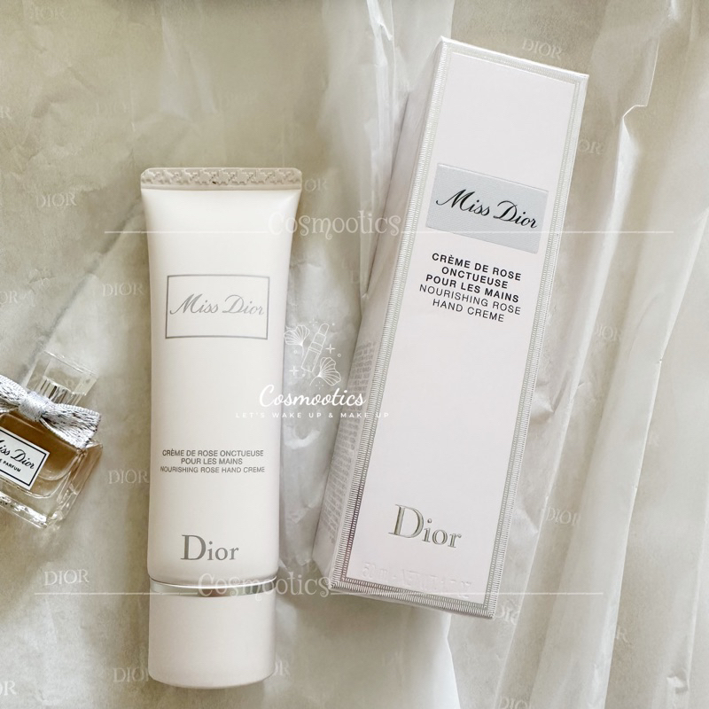 ป้ายไทย-กล่องซีล-ครีมทามือกลิ่นกุหลาบ-dior-nourishing-rose-hand-creme-หอมมากค่า