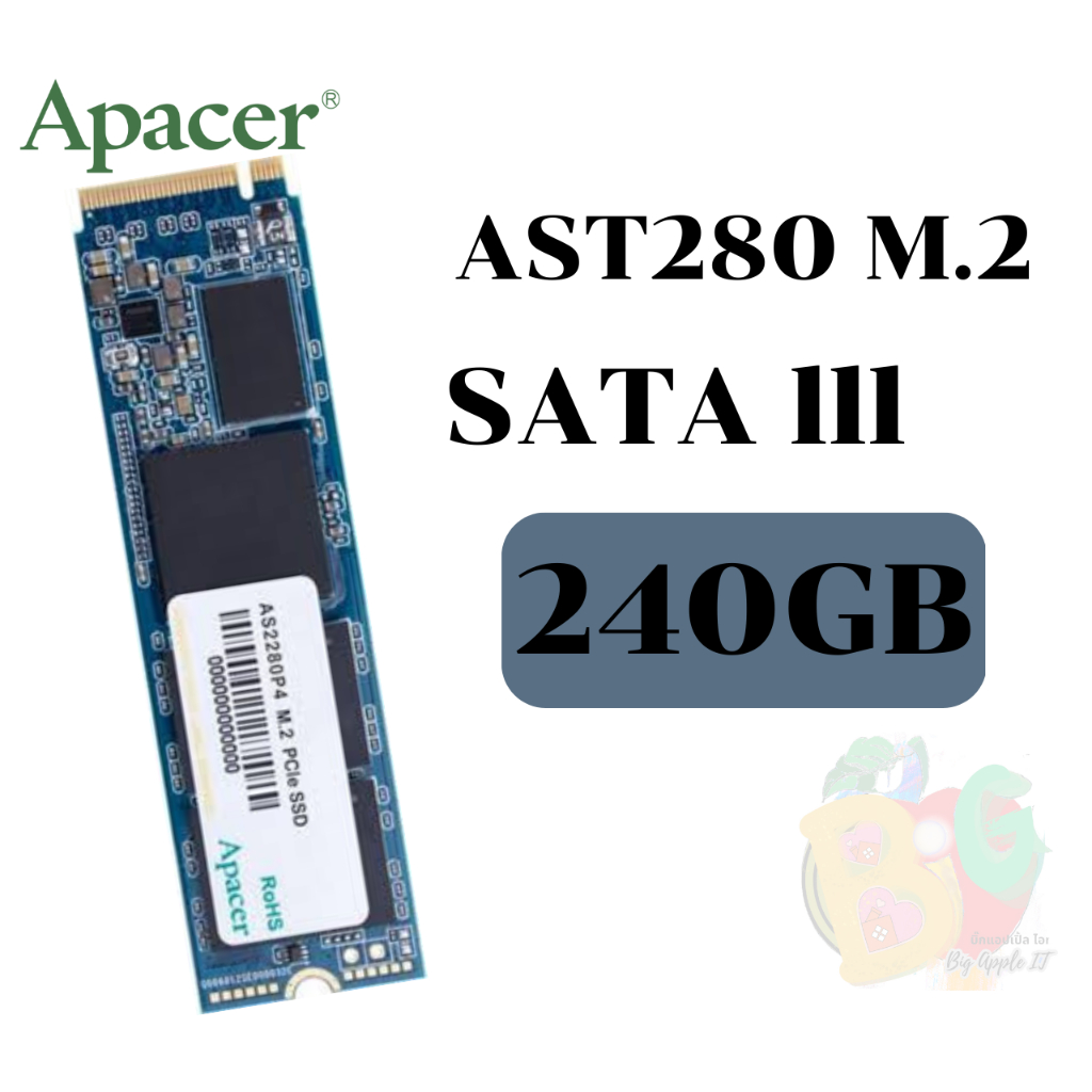 240GBSSD (เอสเอสดี) APACER AST280 M.2 SATA lll 6Gb/s 2280 Standard ...