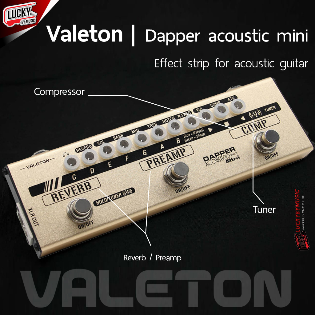 ส่งด่วน-เอฟเฟคกีต้าร์โปร่ง-valeton-dapper-acoustic-mini-ราคาถูก-เอฟเฟคกีต้าร์-ฟังก์ชั่นการใช้งานครบ-มีปลายทาง