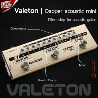 เอฟเฟคกีต้าร์โปร่ง Valeton รุ่น Dapper Acoustic Mini เอฟเฟคกีต้าร์โปร่ง ราคาถูก ฟังก์ชั่นการใช้งานครบ +ประกันศูนย์