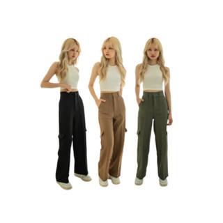 โปรโมชั่น : 𝑪𝒂𝒓𝒈𝒐 𝒑𝒂𝒏𝒕 🫶 กระบอกเอวสูง กระบอกคาร์โก้ คาร์โก้ คาใจจ้า เอวสูง กางเกงแฟชั่น เนื้อผ้าดี