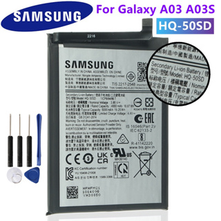 แบตเตอรี่ แท้ Samsung Galaxy A03 A03S Samsung Original Battery HQ-50SD แบต Samsung Galaxy A03 A03S Battery 4900/5000mAh