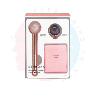 [พร้อมส่ง] Sephora Facial Roller Kit (Rosequartz &amp; Amethyst)