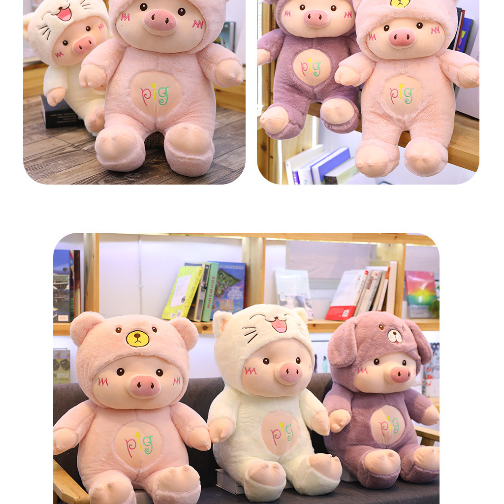 bagsmall-ตุ๊กตาหมู-ของเล่นตุ๊กตา-30-ซม-หมูในชุดสัตว์-หมอนตุ๊กตาหมู-ตุ๊กตาหมูน่ารัก-ของเล่นตุ๊กตา