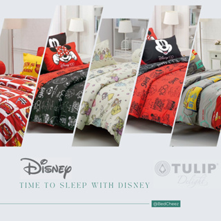 ผ้าปูที่นอน พร้อมผ้านวม ลายการ์ตูน Disney ลิขสิทธิ์แท้ by Tulip delight มิ๊กกี้เม้าส์ เจ้าหญิง