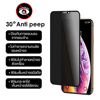 ฟิล์มกันมอง ฟิล์มกันเสือก ฟิล์มกระจก  เต็มจอ สำหรับ iPhone รุ่น 14 Pro Max 13 Pro Max 12 Pro Max 11 Pro Max  X XR XS