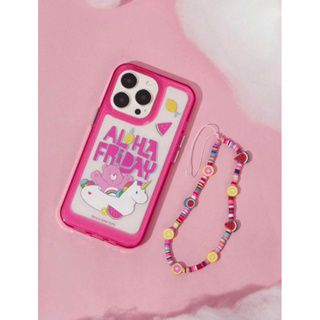 เคสไอโฟนแต่งขอบชมพูแคร์แบร์+สายคล้องมือ i7-14promax (Case iphone) สินค้างานลิขสิทธิ์แท้100% X Care Bears ครบรอบ 40 ปี