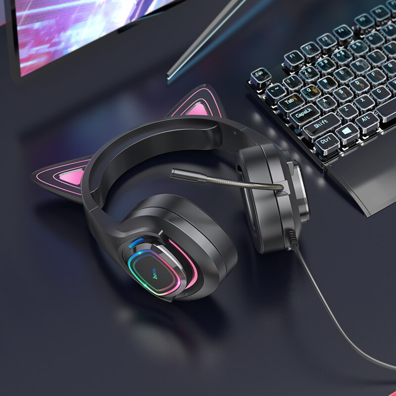 หูฟังเกมมิ่งมีไมค์-มีไฟ-led-hoco-w107-luminous-gaming-wired-headphone-with-mic-ของแท้