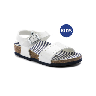 Birkenstock รองเท้าแตะรัดส้น เด็กผู้หญิง รุ่น Risa สี Nautical Stripes White - 1013522 (regular)