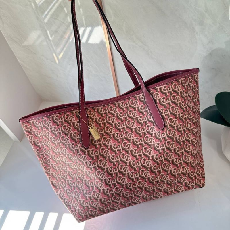 กระเป๋าสะพาย Coach City Tote With Coach Monogram Print cf342 Shopee