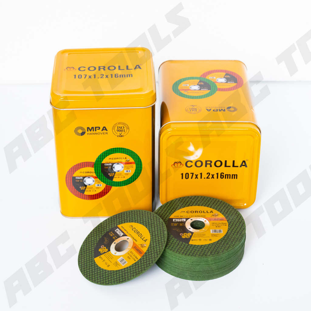 ขายยกกล่อง-1-กล่อง-100-ใบ-แผ่นตัดเหล็ก-4-หนา-1-2-mm-corolla-แผ่นเขียว-ใบตัด-แผ่นตัด-แข็งแรง-ทนทาน-ตัดไว-ตัดเหล็ก