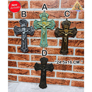 ไม้กางเขน แขวนผนัง ไม้กางเขนพระเยซู ไม้กางเขนพระคริสต์ Catholic Jesus Cross Jesuschrist Figurine religion