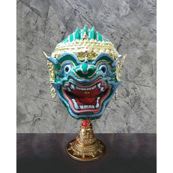 หัวโขน-รามเกียรติ์-ramayana-ban-ruk-surasane-head-statue-สุรเสน-1-1-wearable