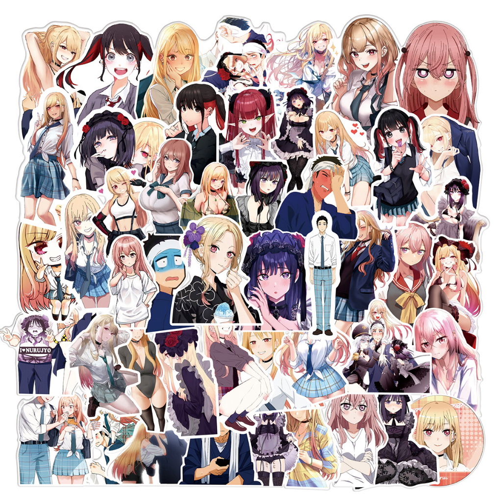 พร้อมส่ง-50แผ่น-สติ๊กเกอร์-sticker-หนุ่มเย็บผ้ากับสาวนักคอสเพลย์-waifu-sex-anime-japan-waifu-my-dress-up-darling
