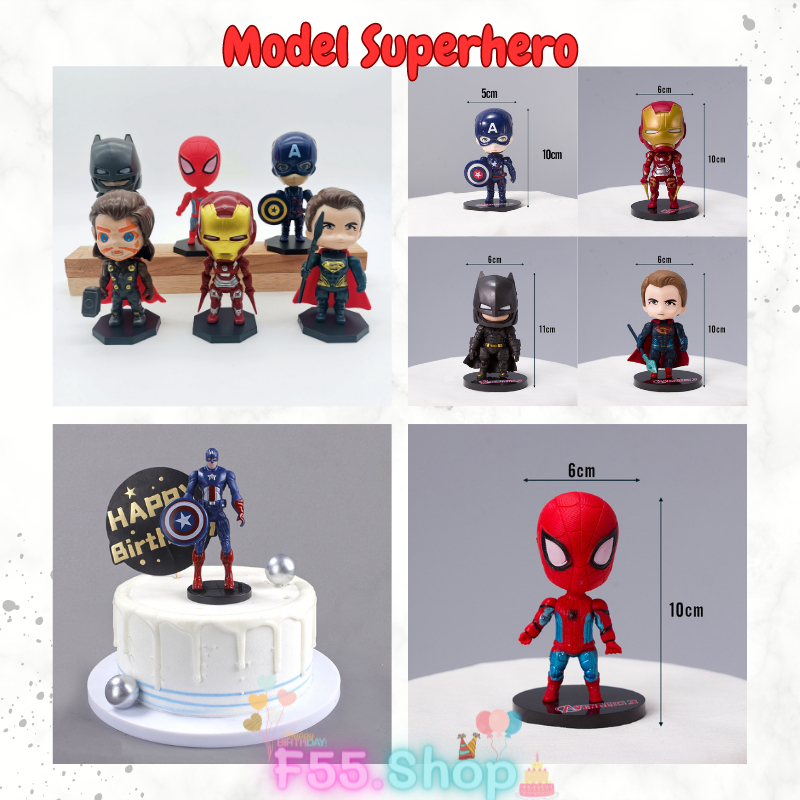 ตุ๊กตาแต่งเค้กโมเดลซุปเปอร์ฮีโร่-hero-สินค้าพร้อมส่งนะคะ