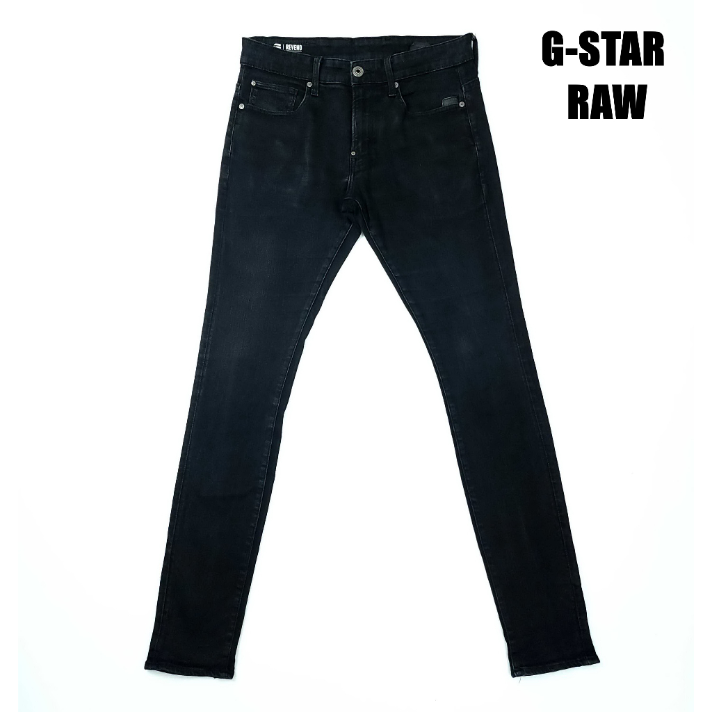 ยีนส์-g-star-raw-เอว-32-34-สีดำ-superblack-ผ้านุ่ม-ยืด-ขาเดฟ