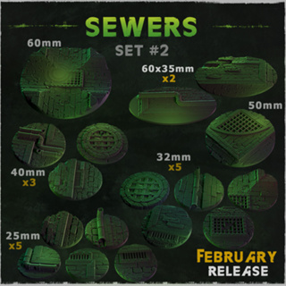 Sewers base ฐานโมเดล warhammer 40k [Designed by Zabavka]