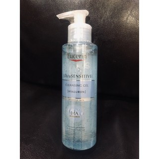 Eucerin ultrasensitive (hyaluron) cleansing gel 200 ml ผลิตภัณฑ์ทำความสะอาดผิวหน้าสำหรับทุกสภาพผิวแม้ผิวบอบบางแพ้ง่าย