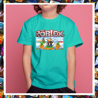 พร้อมส่งไทย เสื้อเด็ก Roblox  เสื้อเกมส์ สำหรับเด็กและผู้ใหญ่ B