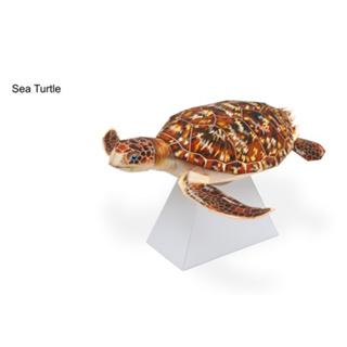 โมเดลกระดาษ 3D : เต่าทะเล (Sea turtles) กระดาษโฟโต้เนื้อด้าน  กันละอองน้ำ ขนาด A4 220g.