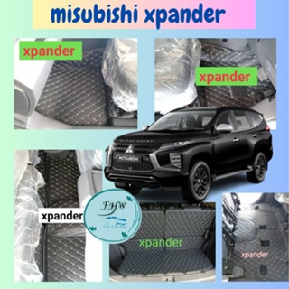 ของแถม2อย่างพรมรถยนต์ Misubishi XPANDER 2018-2020 แบบ 6D7D ราคาถูก วัสดุหนังPUแท้ หนา13มิล