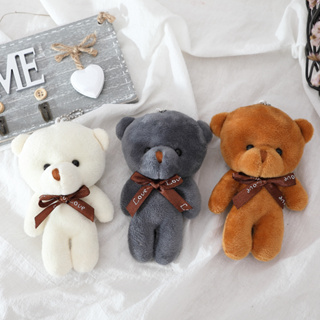 (C-045) ตุ๊กตาหมีเท็ดดี้ ตุ๊กตาหมีน่ารัก ขนาดเล็ก ตุ๊กตาหมีพวงกุญแจ ตุ๊กตาหมีของเล่น มี 6 สี เลือกสีได้