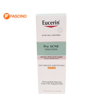 Eucerin Pro Acne Solution Day Bright Mattifying SPF30 50 ML. ยูเซอริน ครีมบำรุงผิวหน้า ผิวกระจ่างใส ลดรอยสิว ลดผิวมัน