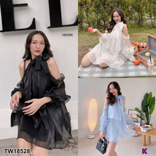 TW18528 Dress เดรสสั้น ขนาดฟรีไซส์