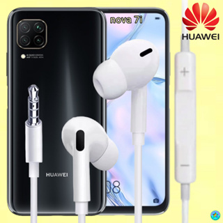 หูฟัง สมอลทอล์ค Huawei In-Ear Aux 3.5mm หัวเหว่ย Nova 7i อินเอียร์ เบสหนัก เสียงดี รีโมทเล่น-หยุดเพลง-เพิ่ม-ลดระดับเสียง