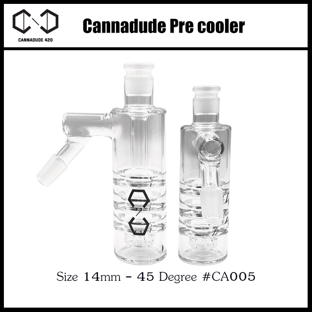 cannadude-pre-cooler-14mm-45-90-degree-ที่กรอง-บ้องแก้ว-แจกันแก้ว-perculator-ash-catcher-ca005