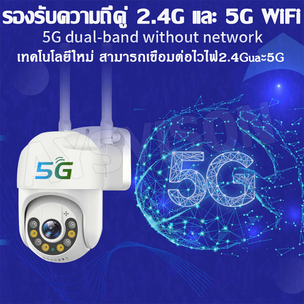 แพ็ค4ตัว-outdoor-5g-กล้องวงจรปิดกันน้ำ-5ล้านพิกเซล-wifi-ip-cameraภาพคมชัด-มีภาษาไทย-ทนน้ำ-ทนแดด-หมุนได้-355-5mp-พร้อมส