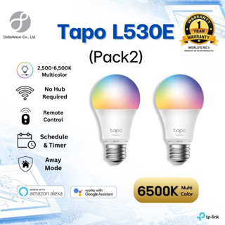 Tapo L530E (Pack2) หลอดไฟอัจฉริยะ TP-Link Smart Wi-Fi Light Bulb, Multicolor