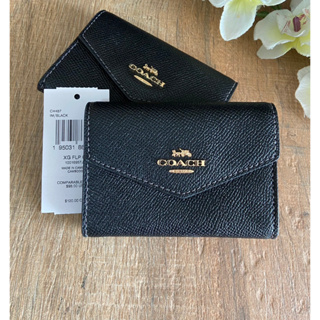 💚แท้💯 พร้อมส่ง💚Coach CH487 Flap Card Case