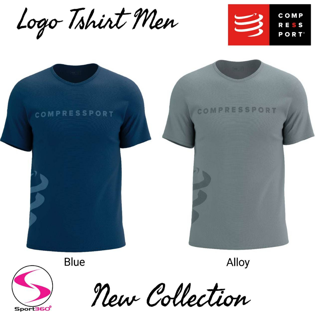 COMPRESSPORT เสื้อเทรนนิ่งแขนสั้น ผู้ชาย LOGO เล่นกีฬา ออกำลังกาย ...