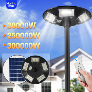 สินค้า ไฟโซล่าเซลล์ UFO ไฟถนนยูเอฟโอ Solar Light ทรงกลม 800000W LED พลังงานแสงอาทิตย์ IP67 ป้องกันฟ้าผ่า สีขาว