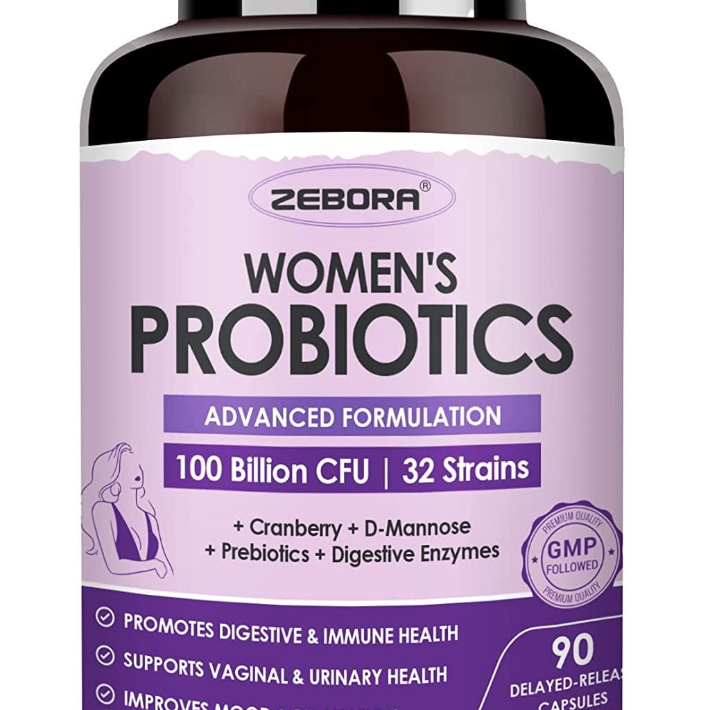 ZEBORA Probiotics for Women Digestive Health with Enzymes & Prebiotics