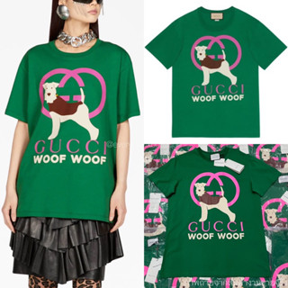 “G WOOF T-Shirt”🐩💚💗(320฿ฟรีส่ง) เสื้อยืดแบรนด์ดัง งานชนช๊อปเลยค้า ดีเทลลายสกรีนอย่างดี น่ารักมาก สวยดูแพง valen