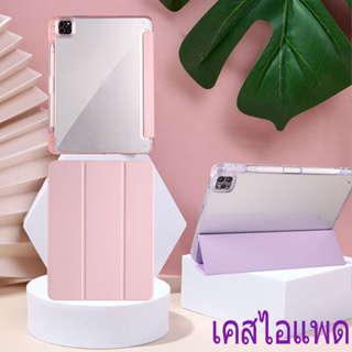 NEW เคสสำหรับไอแพด iPad2022 Air4/5 Gen7 8/9/เคสไอแพด10 10.2" 10.9" 12.9" Pro2028/20/21/22 11" มีที่ใส่ปากกา ขอบใส ปกหนัง