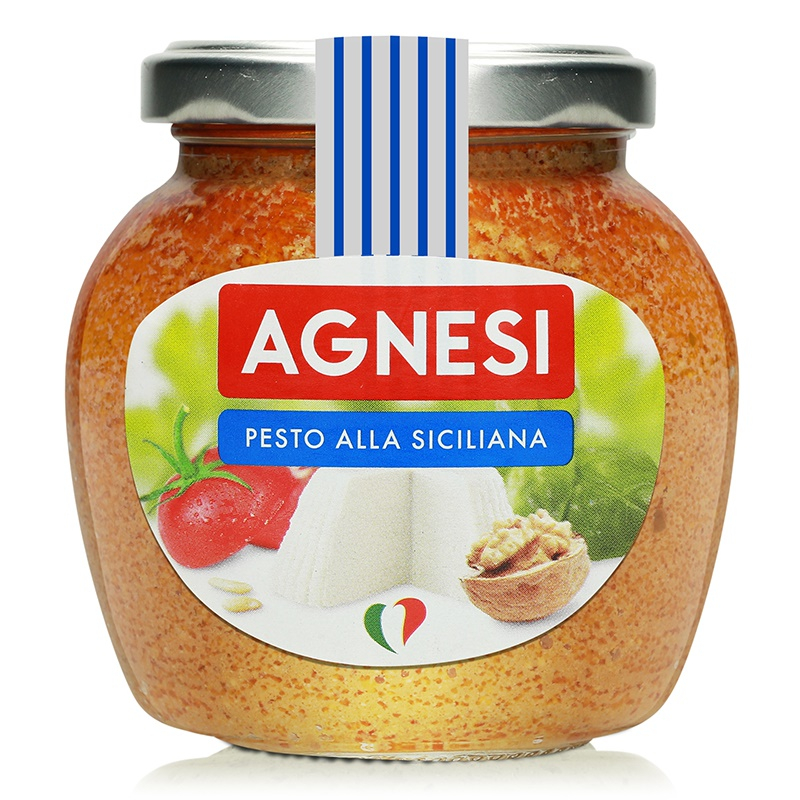 agnesi-pesto-alla-genovese-rosso-sicilliana-calabreseแอคเนซี-เพสโต้-อัลลา-เจโนเวเซ่-ซอสเพสโต้-สูตรดั้งเดิม-185-กรัม