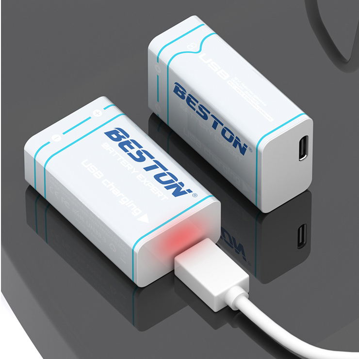 ถ่านชาร์จ-beston-9v-แบตเตอรี่ชาร์จ-9-โวลต์-1000-mah-usb-9v-rechargeable-lithium-battery-1-ก้อน-คุณภาพสูง-ราคาถูก